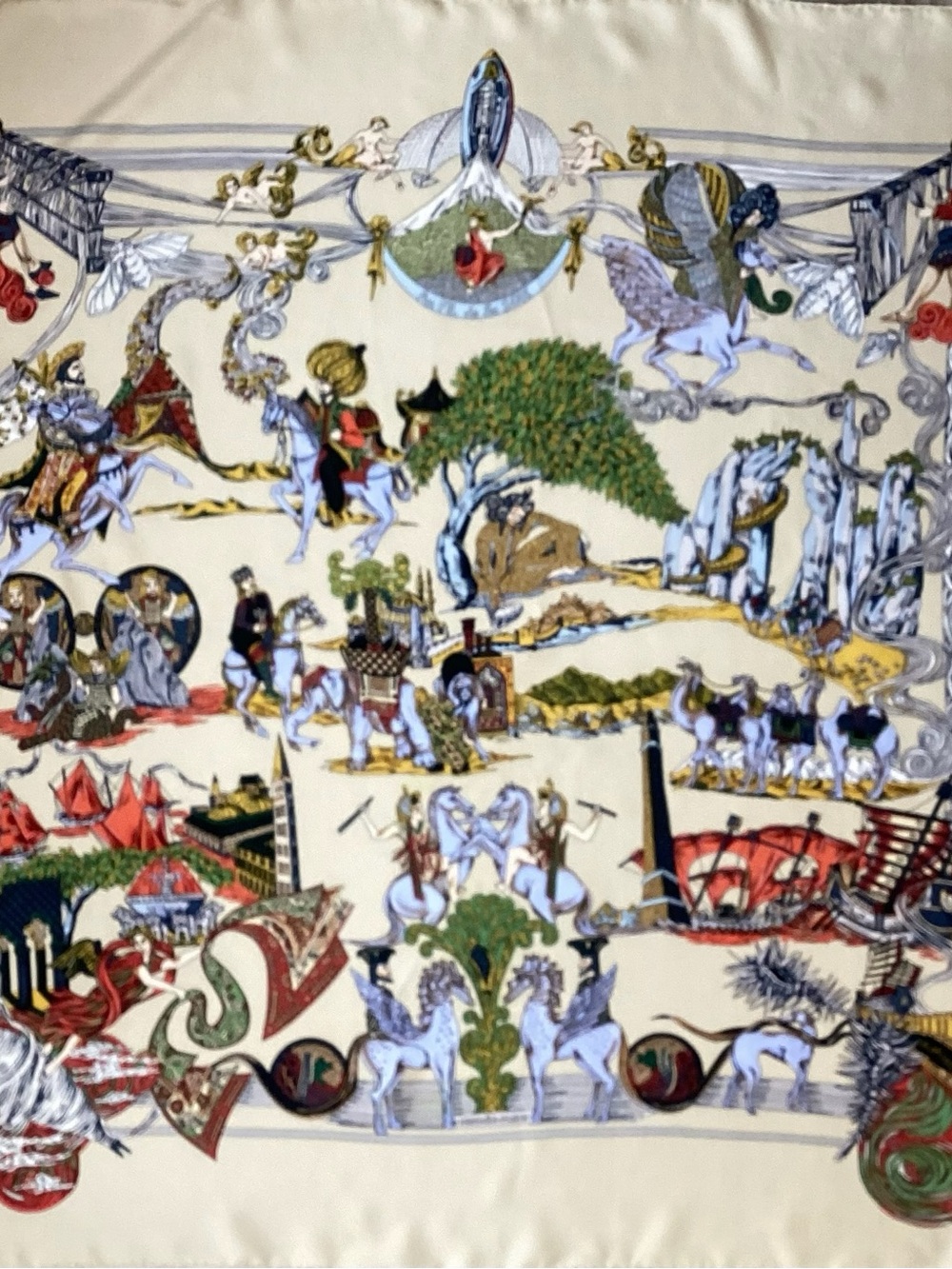 Hermes 90 silk scarf